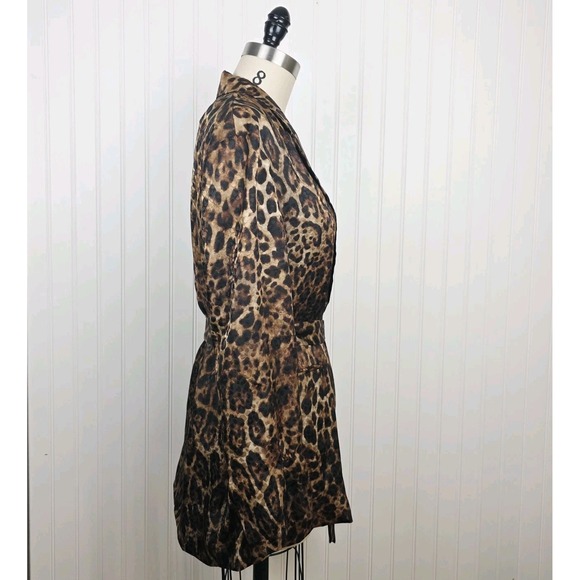 ZARA WOMAN  ANIMAL PRINT JACQUARD BLAZER ZW COLLECTION LEOPARD SIZE SMALL - Picture 8 of 12
